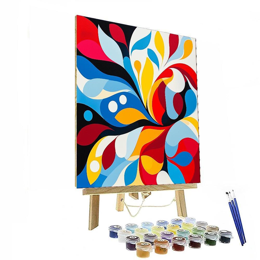 Joan Miró Inspired Abstract Encounters Of Nature  Numbered Painting Kits