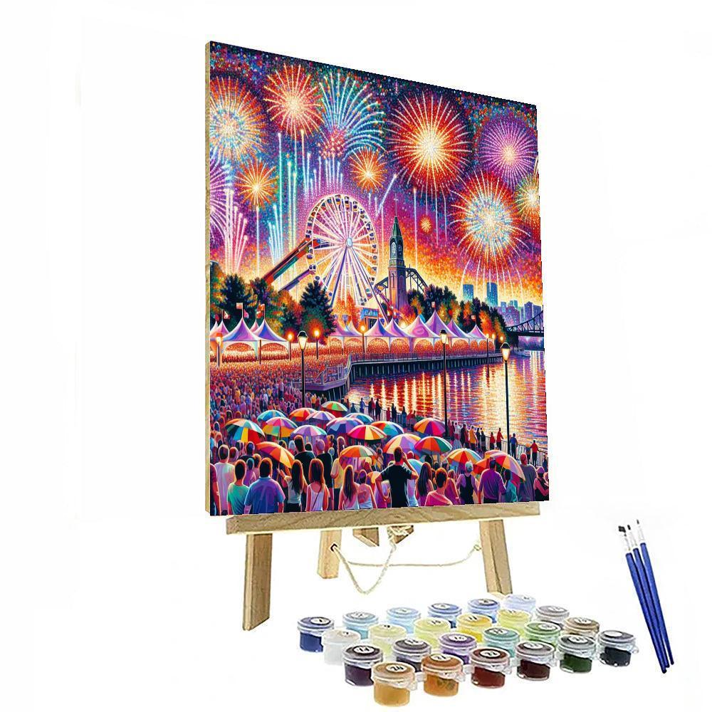 Montreal Fireworks Festival - Canada Numbered Painting Kits