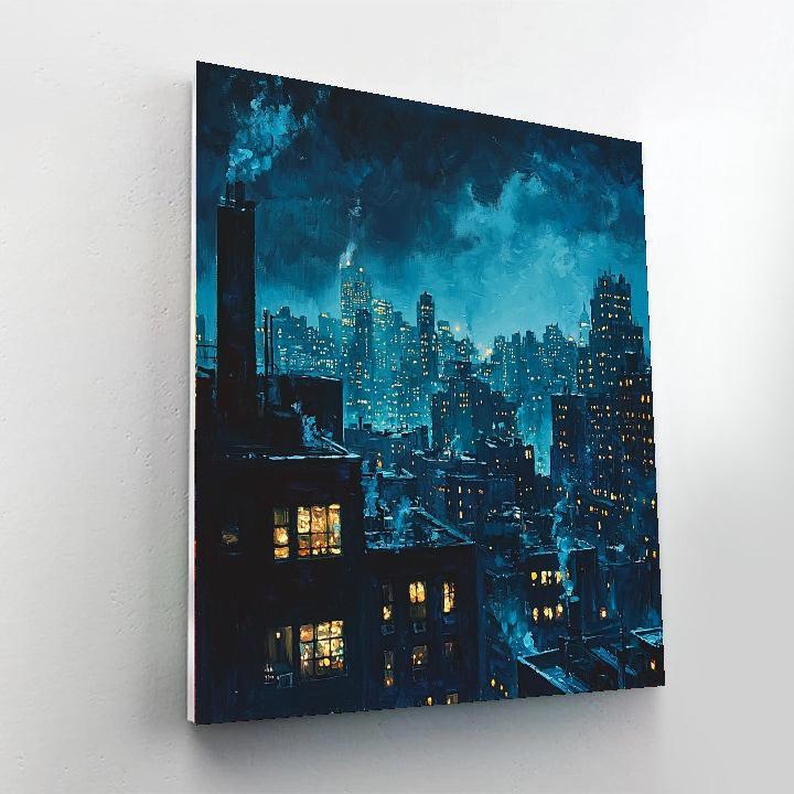 Edward Hopper Inspired City Noir Elegance  Paint By Color