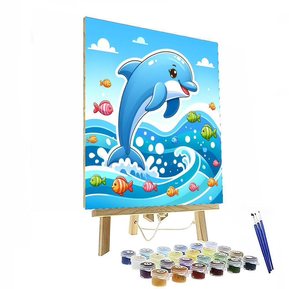 Dolphin's Delightful Dive Painting Number Kit