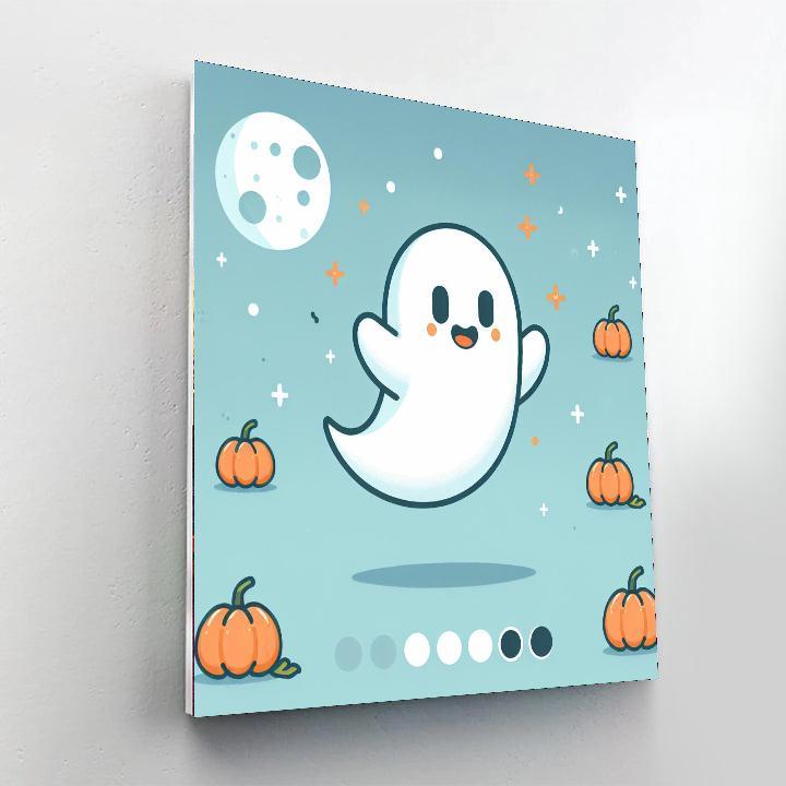 Spooky Ghost Painting By Numbers Kit