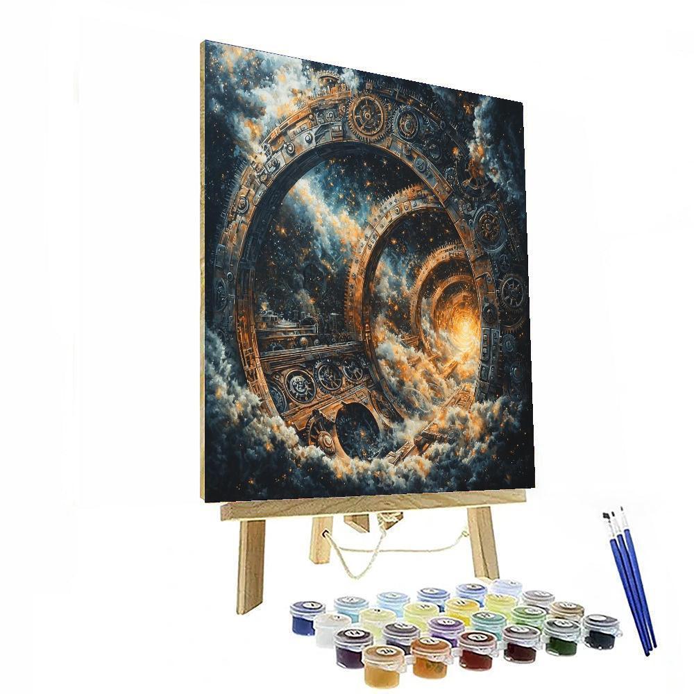 H.P. Lovecraft Inspired Steampunk Machine Universe  DIY Paint By Numbers