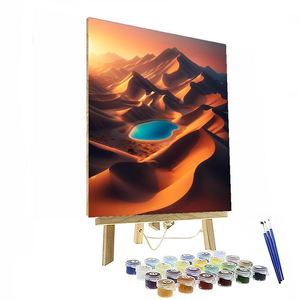 Desert Oasis Reflection Paint By Numbers