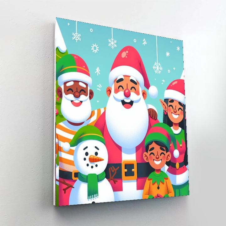 Jolly Holiday Characters Paint By Numbers