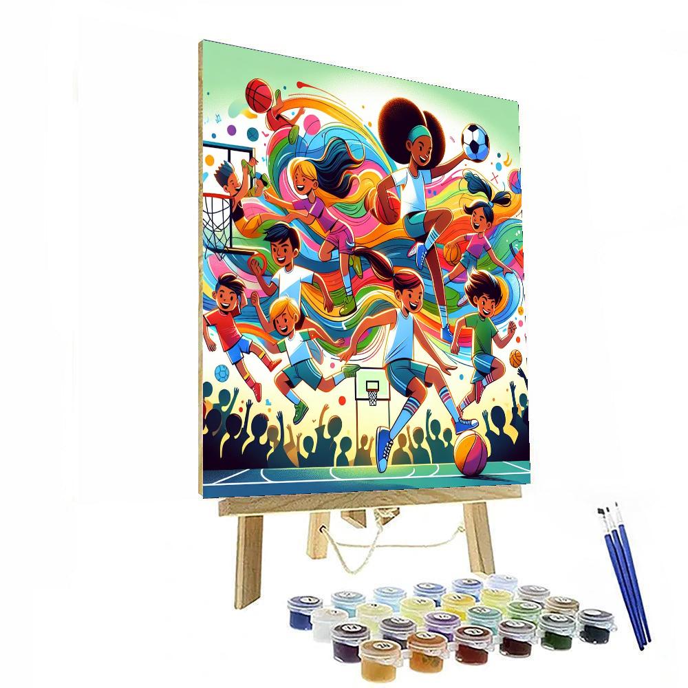 Energetic Sports Adventures Paint By Numbers Art