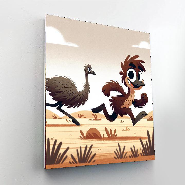 Energetic Emu Numbered Painting Kits