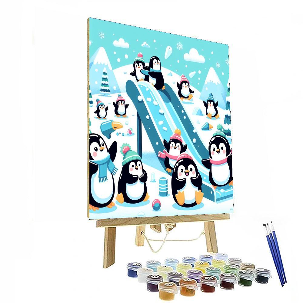 Penguin Snow Day Paint By Color