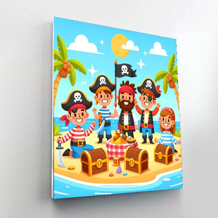 Seaside Pirate Picnic Paint By Numbers