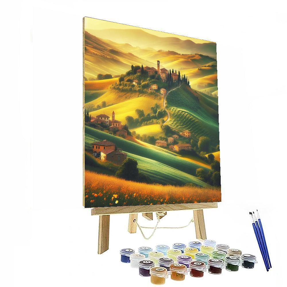 Picturesque Italian Countryside Painting Number Kit