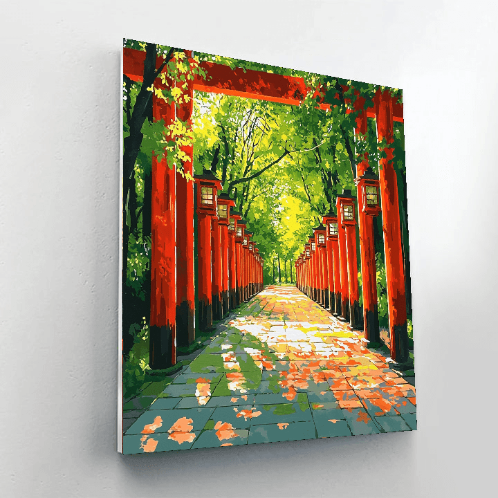 Fushimi Inari Trail - Kyoto Paint By Numbers Art