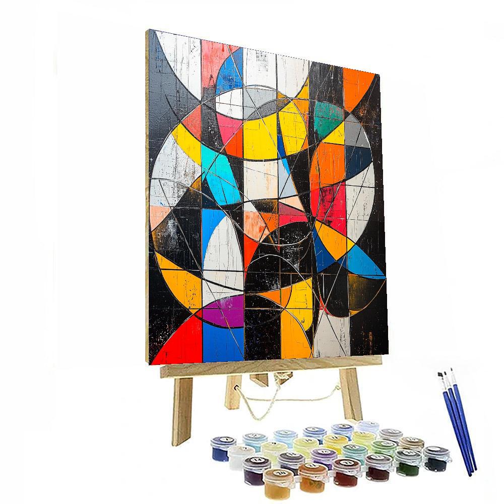 Banksy Inspired Interconnected Dreams  Number Painting