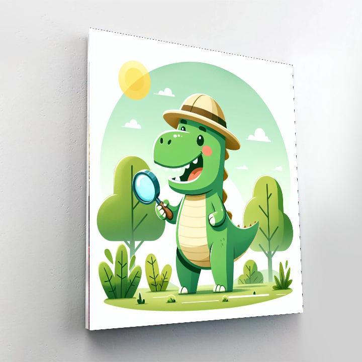 Curious Dinosaur Explorer Painting By Numbers Kit