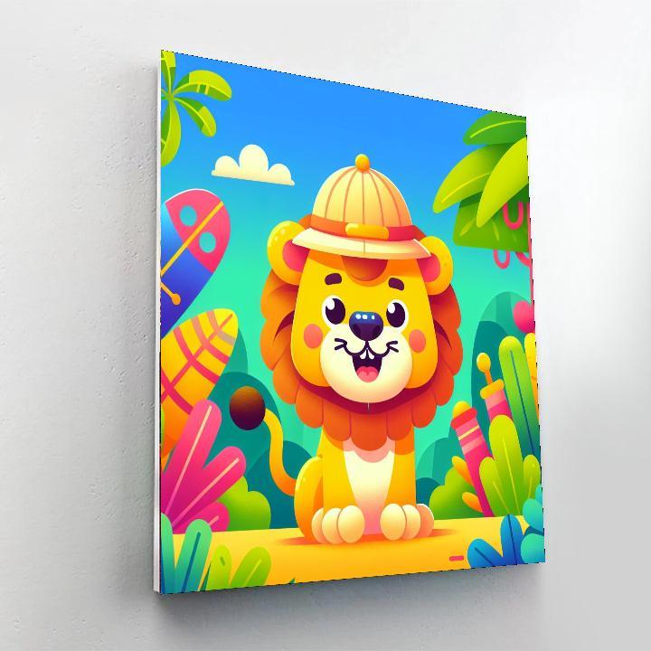 Silly Safari Lion DIY Paint By Numbers