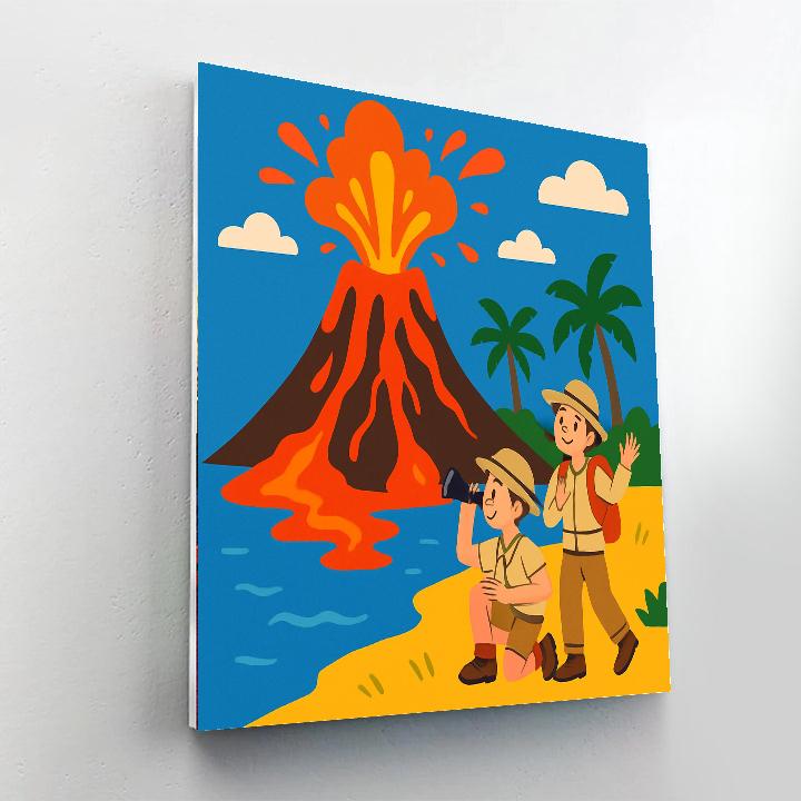 Island Volcano Adventure Painting By Numbers Kit