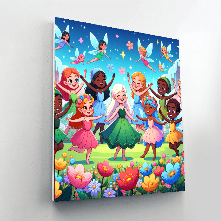 Bright Garden Fairies Paint By Number