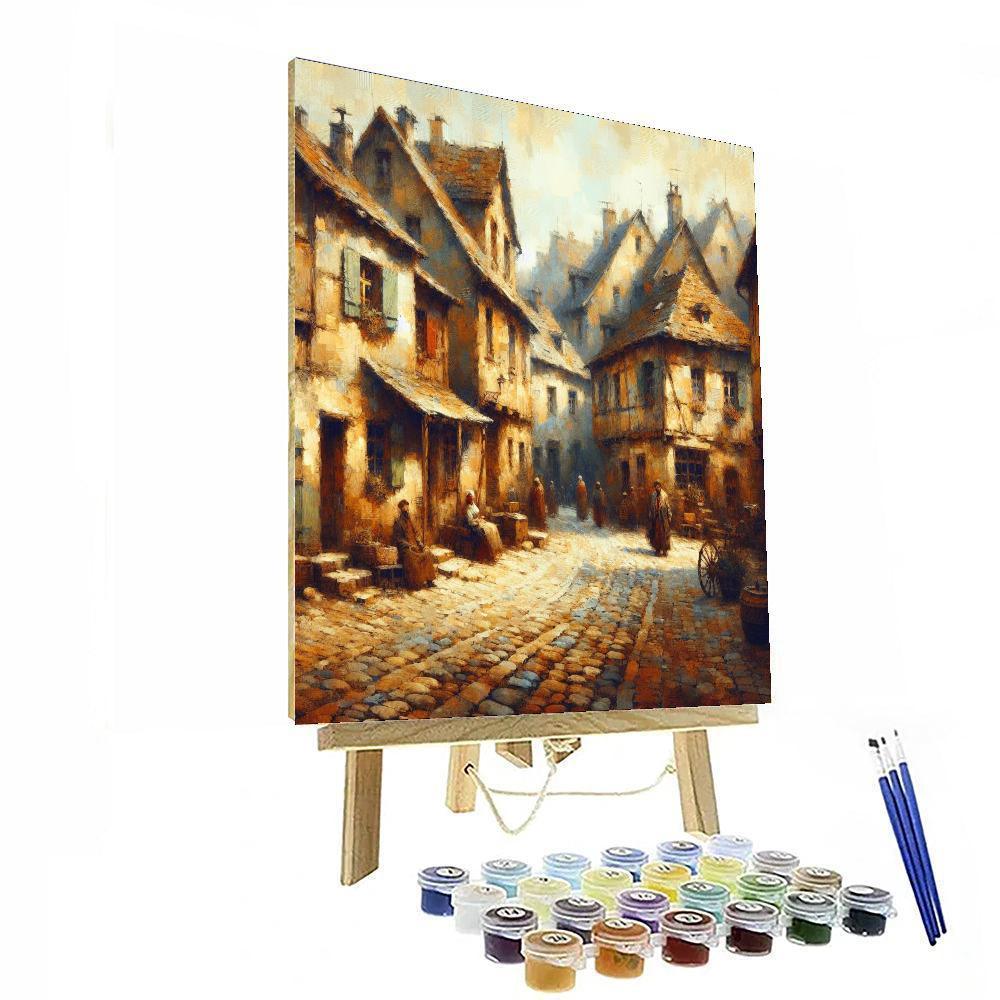 Charming Old Town Stroll Paint By Number