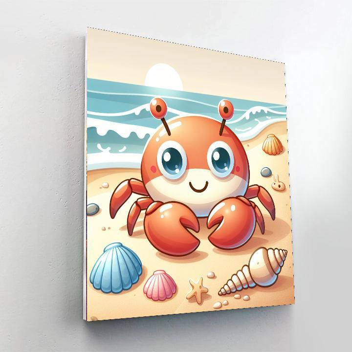 Curious Crab's Coastal Crawl Paint By Number
