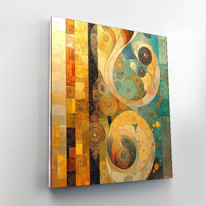 Gustav Klimt Inspired Harmony Of Abstract Spirals  Paint By Numbers Art