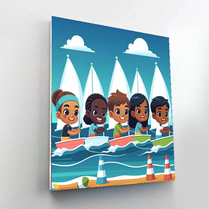 Seaside Sailing Race Paint By Numbers