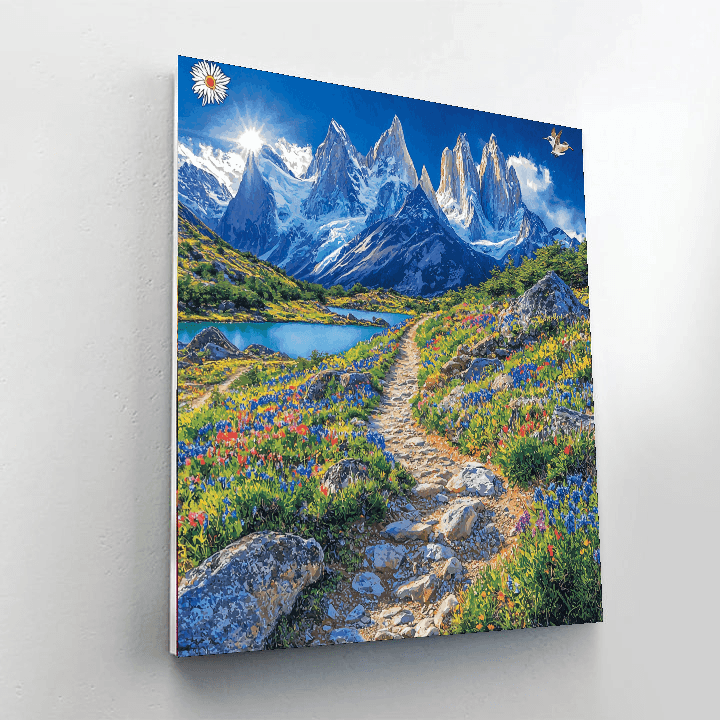 Hiking At Torres Del Paine DIY Paint By Numbers