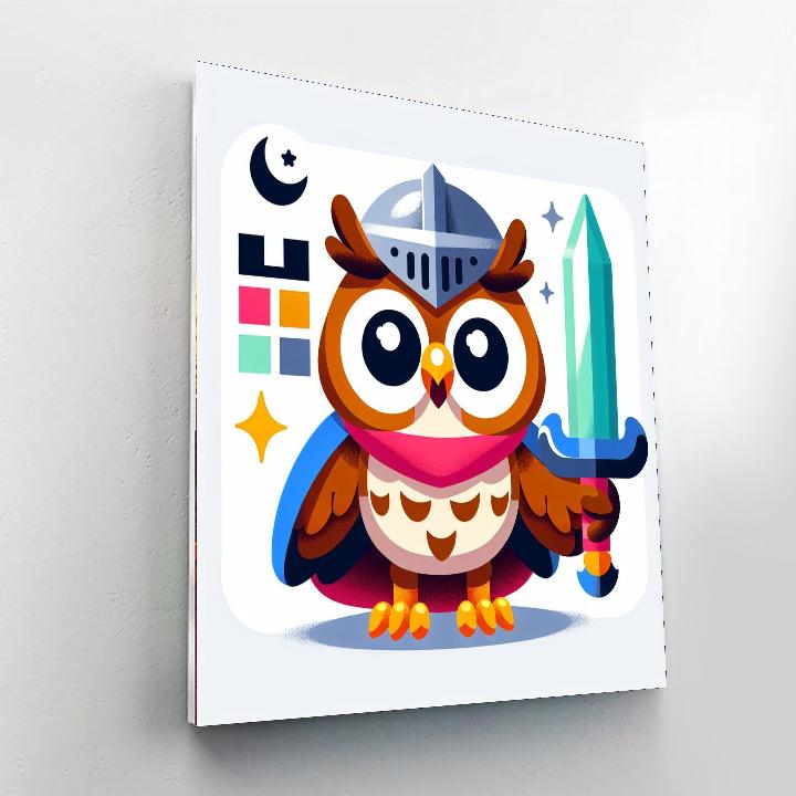 Brave Knight Owl Paint By Numbers