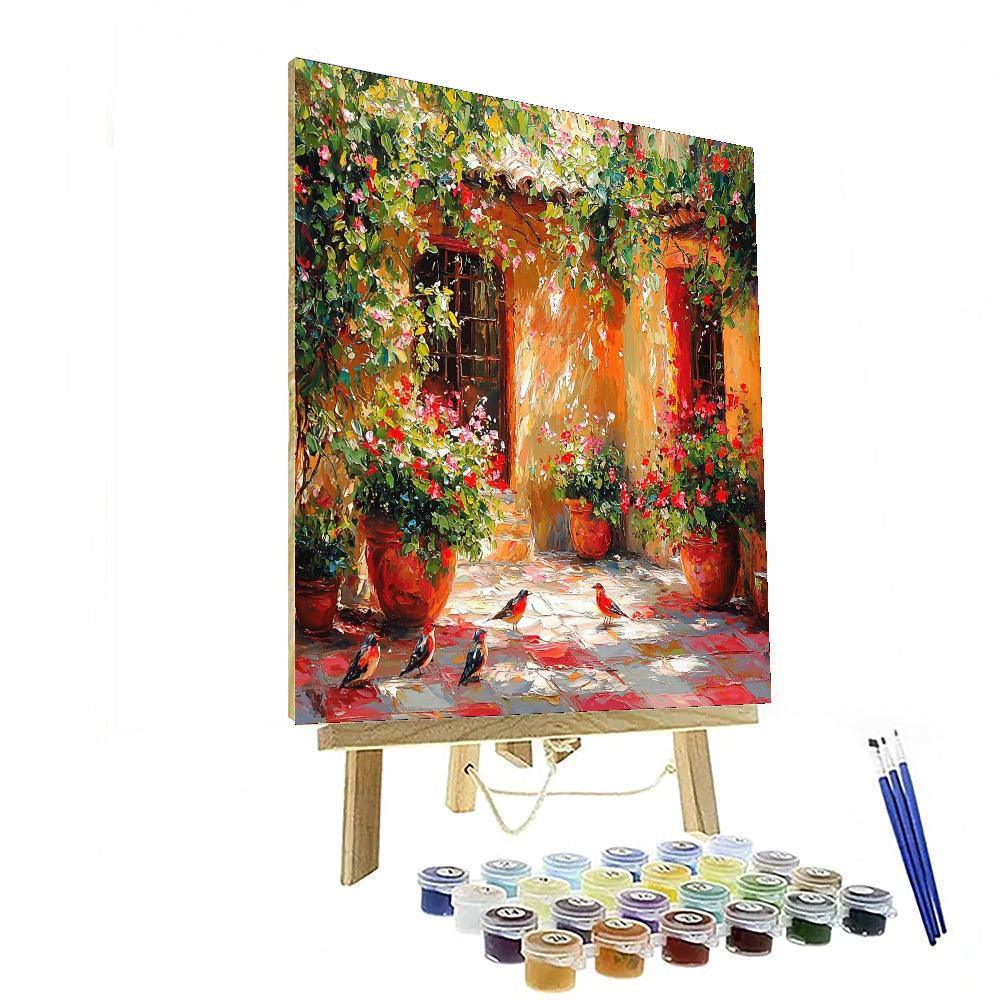 Pierre-Auguste Renoir Inspired Sunlit Courtyard  DIY Paint By Numbers