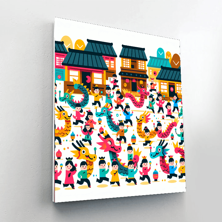 Friendly Dragon Festival Paint By Numbers Kits