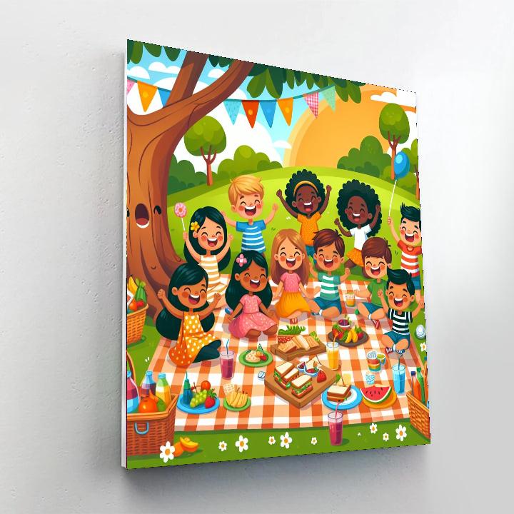 Happy Picnic Party DIY Paint By Numbers