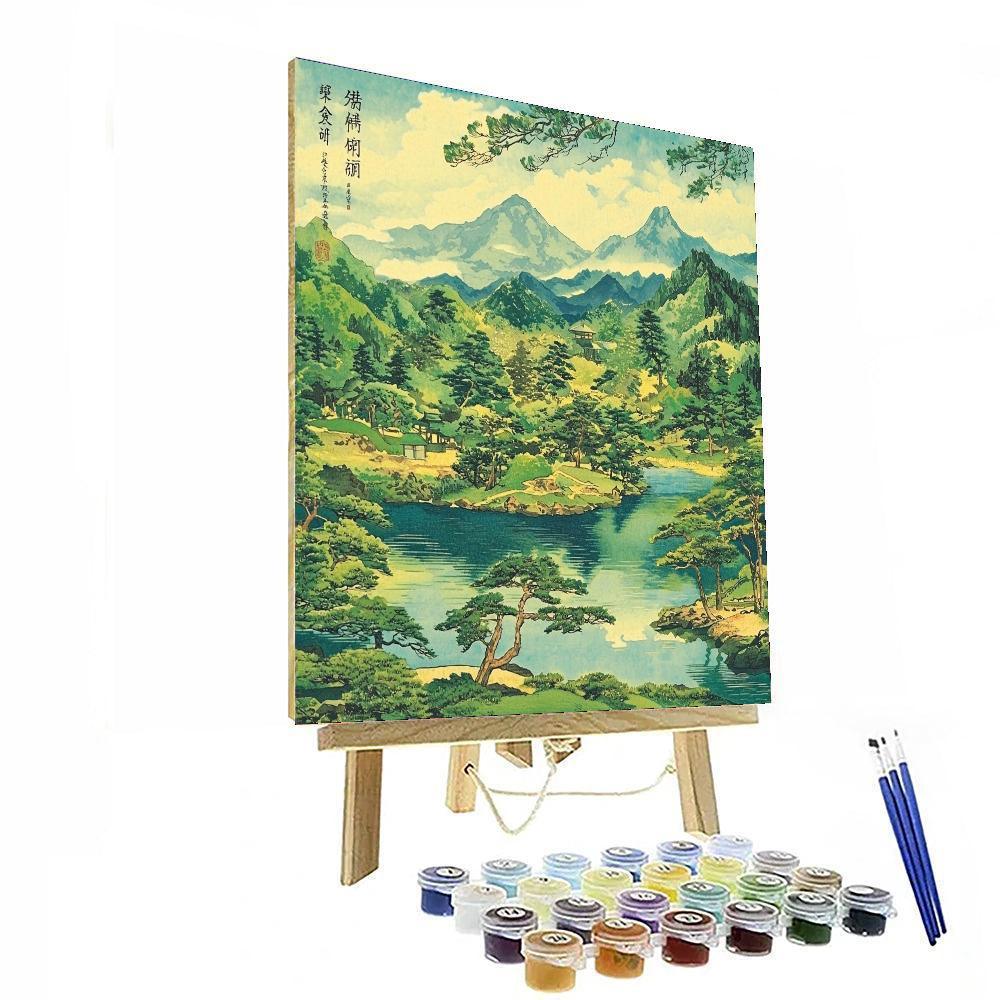 Utagawa Hiroshige Inspired Elegant Japanese Serenity  Paint By Numbers Kits