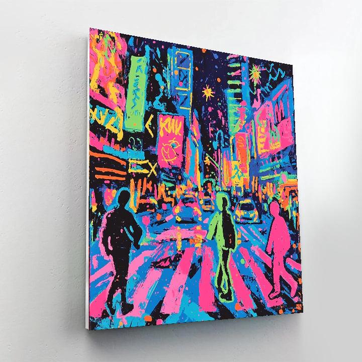 Haring Inspired Neon Urban Jungle  Paint By Numbers