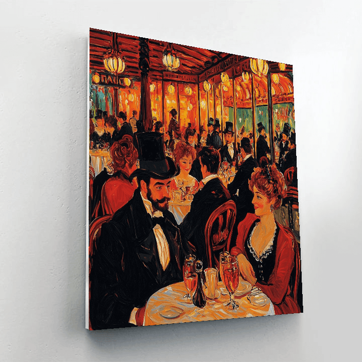 Toulouse-Lautrec Inspired Retro Elegance  Numbered Painting Kits
