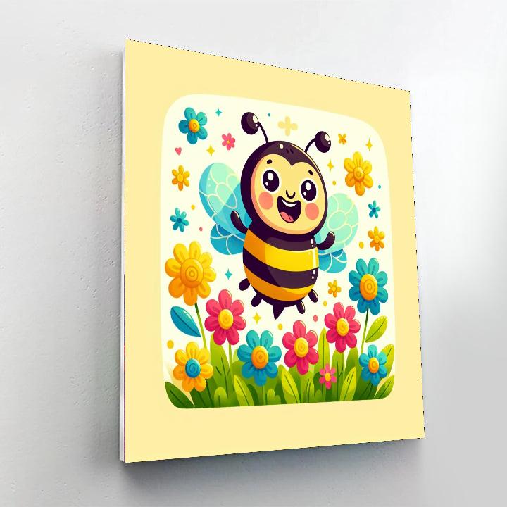 Happy Bumblebee Painting Number Kit