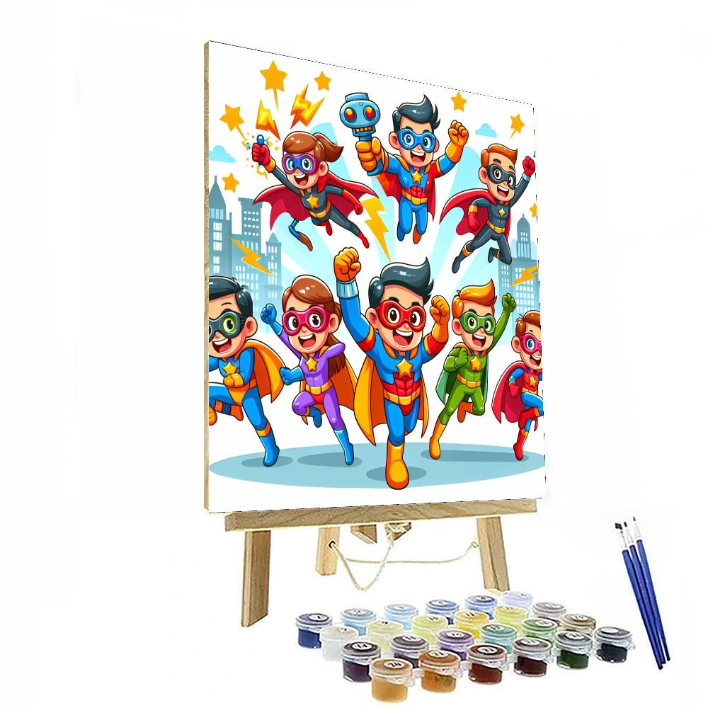 Incredible Superheroes Numbered Painting Kits