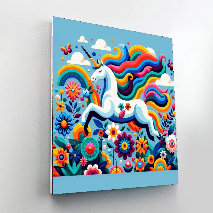 Jubilant Unicorn DIY Paint By Numbers