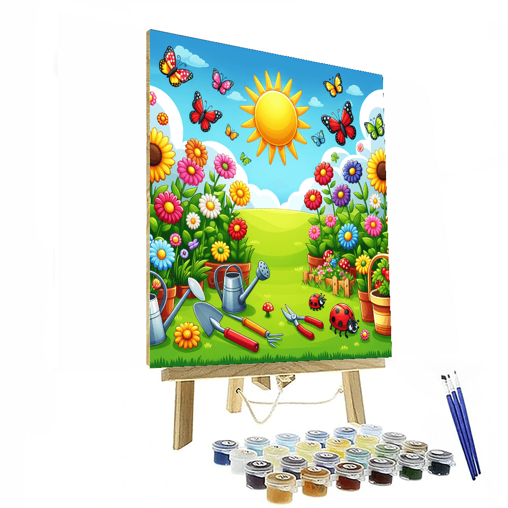 Cheerful Gardening Kit Paint By Numbers Kits