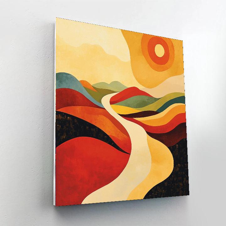 Paul Klee Inspired Rythmic Landscapes  Number Painting