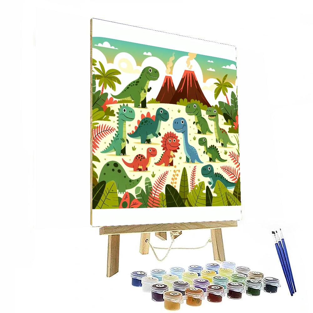Delightful Dino Discovery Paint By Numbers Art