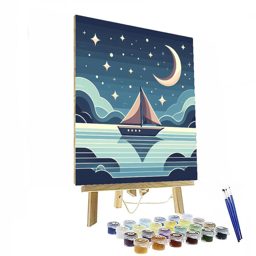 Starry Sea Adventure Paint By Numbers Art