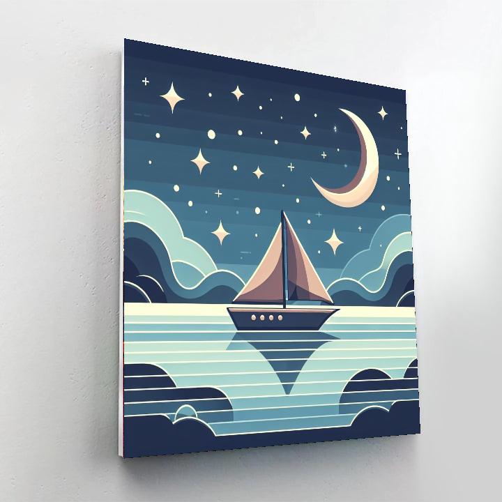 Starry Sea Adventure Paint By Numbers Art