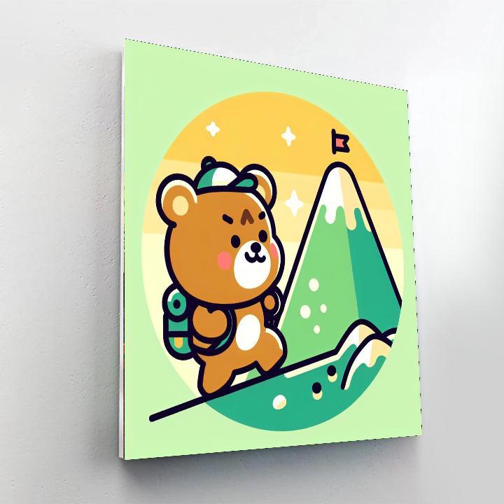 Explorer Bear On A Mountain Paint By Numbers Kits