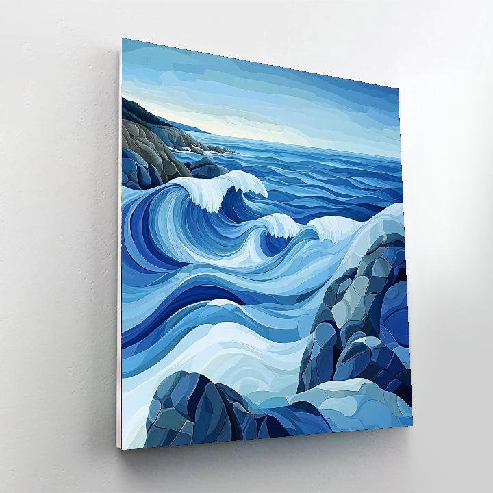 Michelangelo Inspired Sculpted Seas  DIY Paint By Numbers