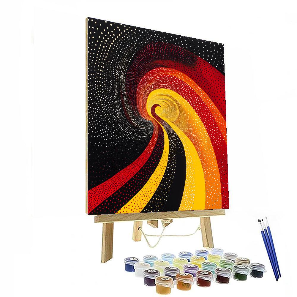 Yayoi Kusama Inspired Whirlwind Of Infinity  Paint By Numbers