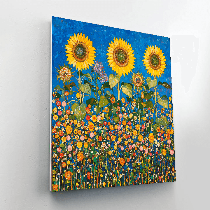 Gustav Klimt Inspired Chasing The Sun  Paint By Numbers Kits