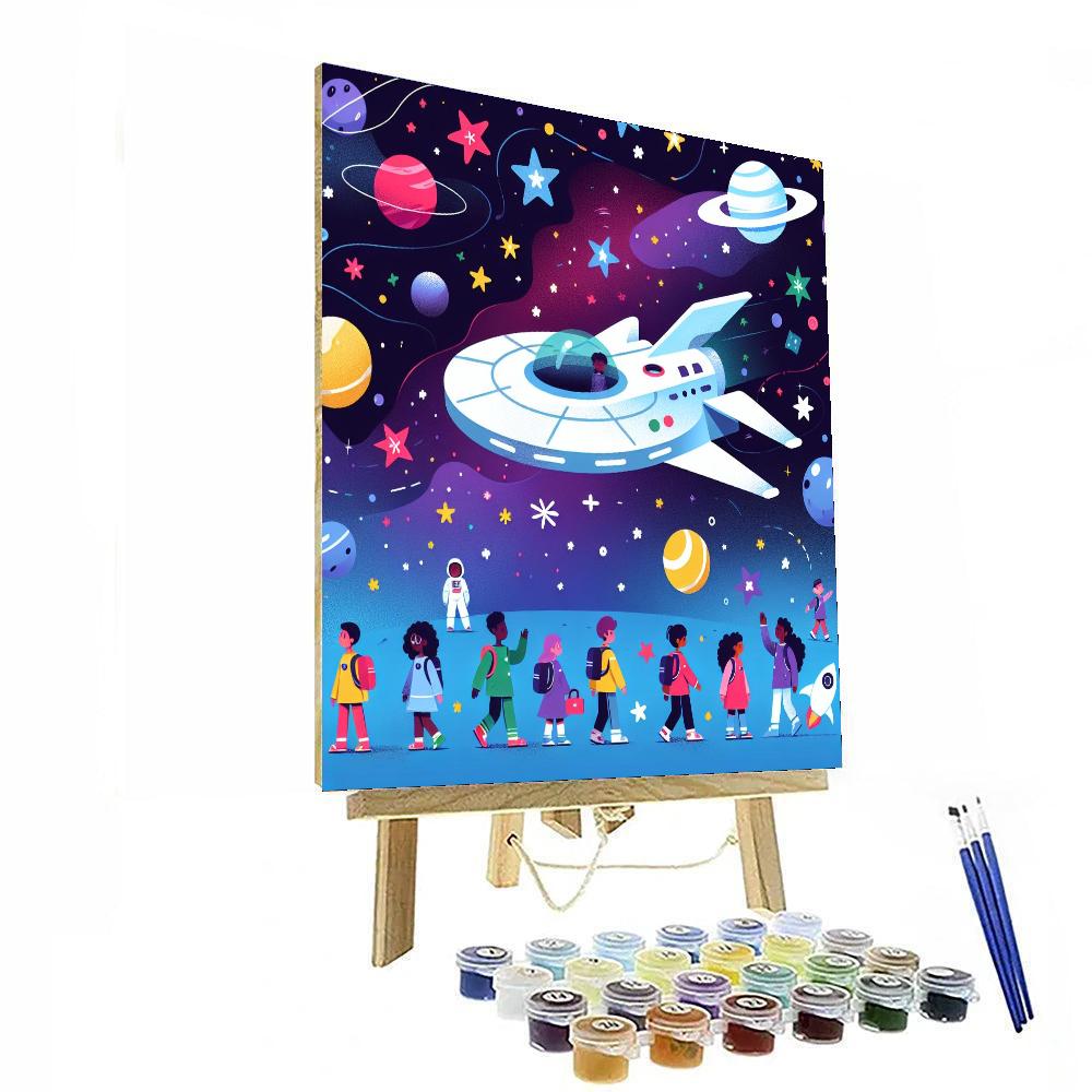 Starship Journey Number Painting