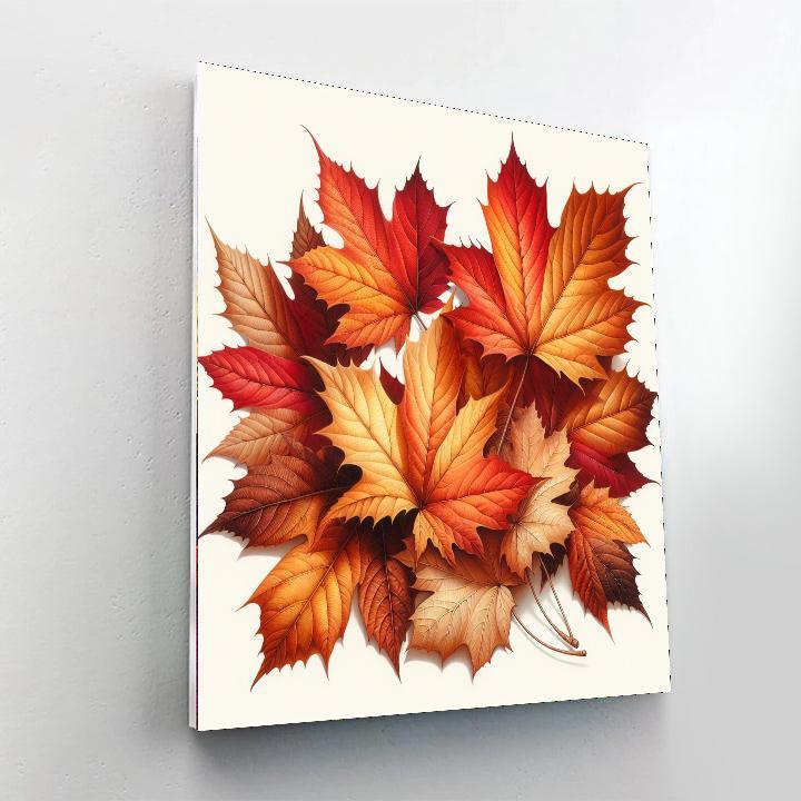 Gentle Autumn Leaves DIY Paint By Numbers