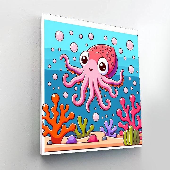 Chipper Cuttlefish Paint By Numbers Art