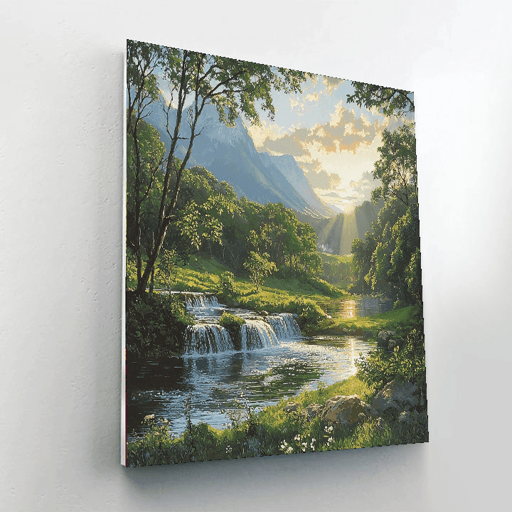 Thomas Cole Inspired Peaceful Wilderness  Paint By Numbers Art