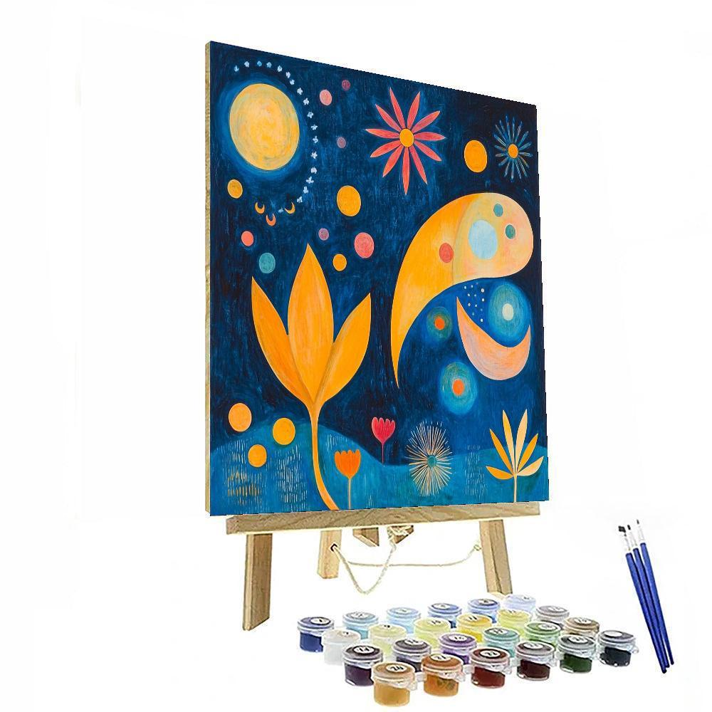 Joan Miró Inspired Surreal Radiance  Numbered Painting Kits