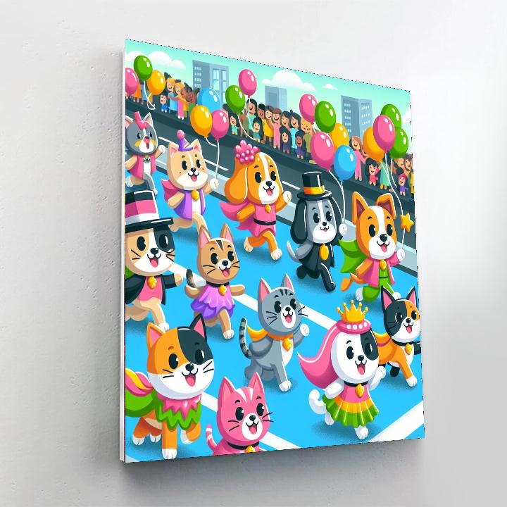 Pet Parade Celebration Number Painting