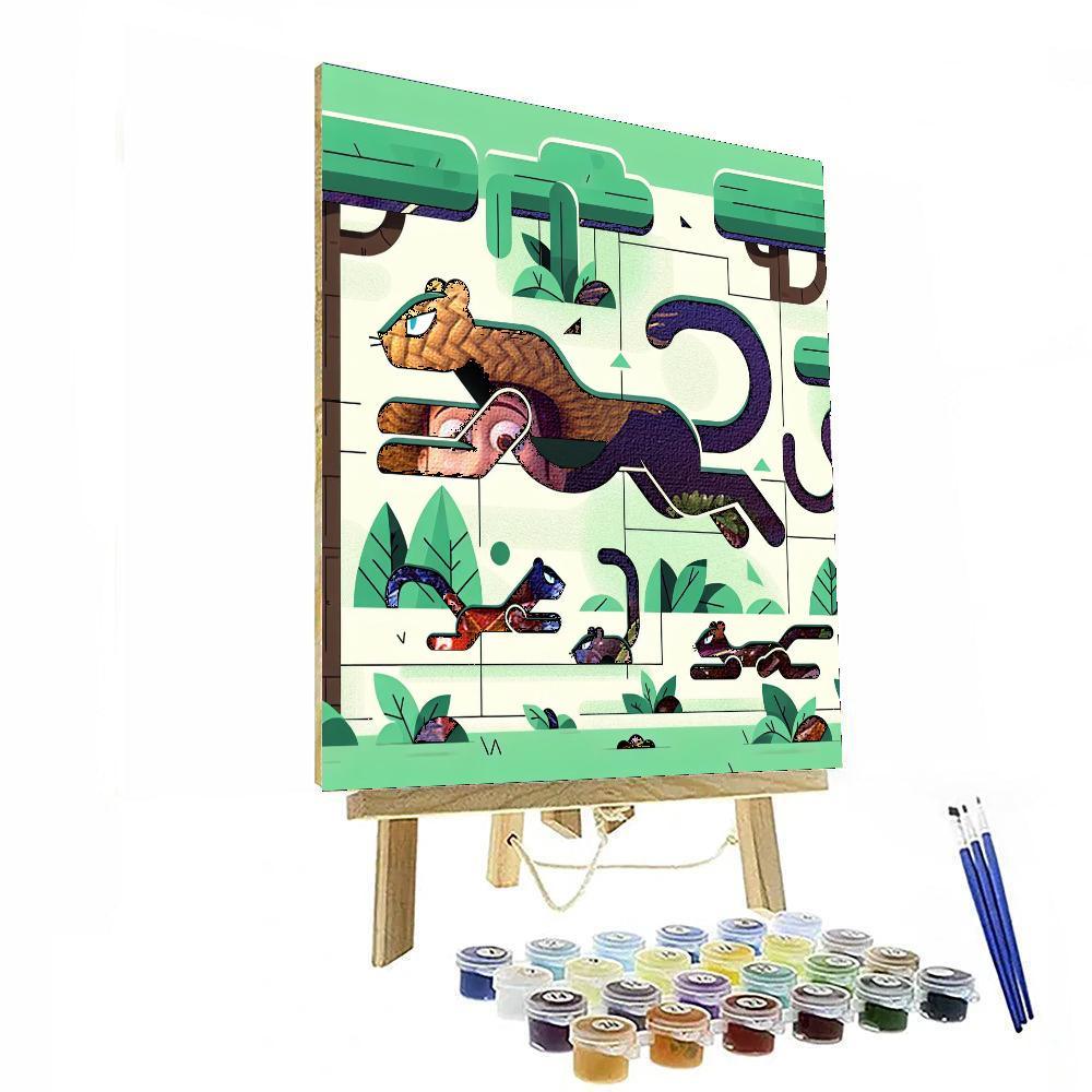 Pouncing Panthers Numbered Painting Kits